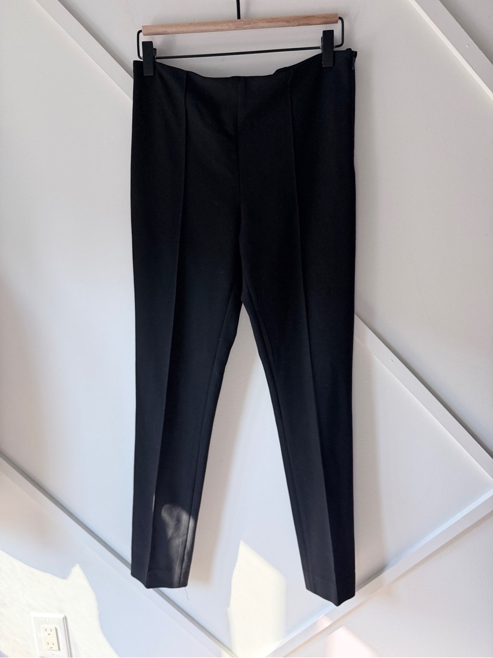 Filippa K Black High Rise Tailored Trousers S | Minimalist Slim Ankle Pants